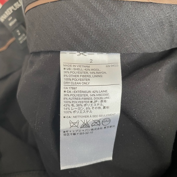 Banana Republic Reegan Straight Leg Wool Trousers Size 2 - Picture 11 of 11